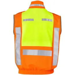 Metro Two-Tone Hi-Viz Reflective Zip-Off Jacket Back Sleeveless